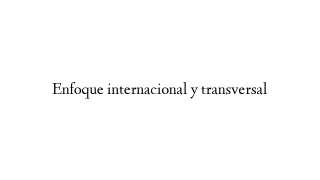 Enfoque internacional y transversal