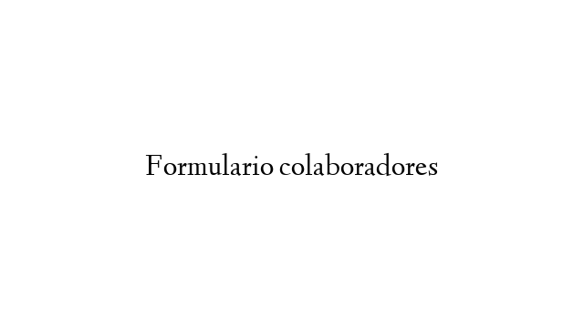 Formulario colaboradores